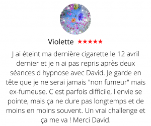 Arrêter de fumer par hypnose13, Violette