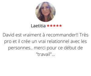 David est vraiment à recommander. Très pro et il crée un vrai relationnel avec les personnes. merci pour ce travail. Hypnose 13, Le développement personnel - Laetitia