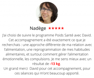 Méthode mincir sans régime - Nadège